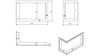 Steel Frame 90° for LUCY/14/L/BS, LUCY/14/SLIM/L/BS