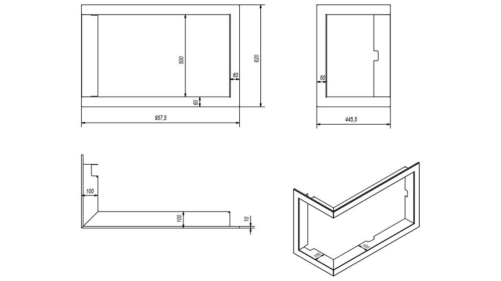 Steel Frame 90° for LUCY/14/L/BS, LUCY/14/SLIM/L/BS