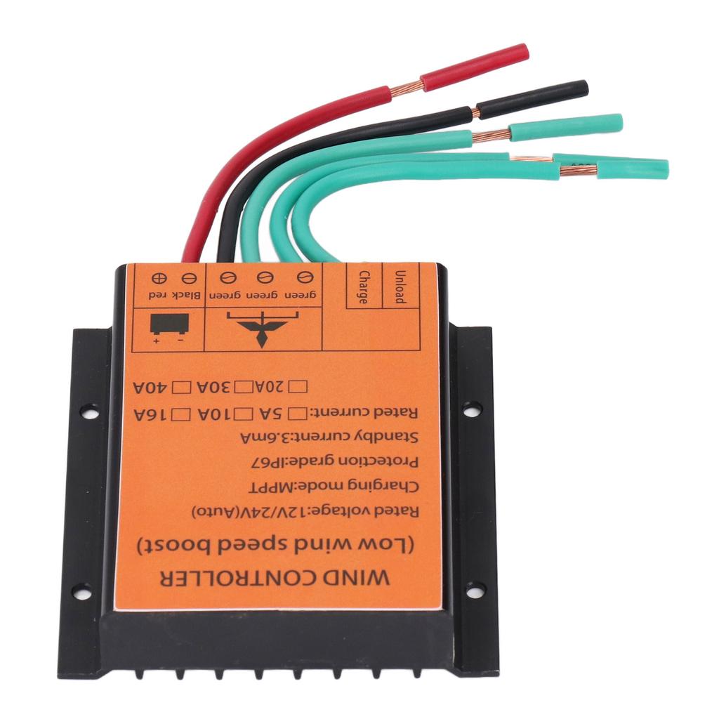 Ελεγκτής Ανεμογεννήτριας 12V 24V 300W‑1000W Τύπου Step Up MPPT PWM Ελεγκτής Φόρτισης Ανέμου 16A