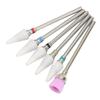6pcs Nail Drill Bits Set Professional Salon Novice Ceramic Rhinestone Gel Polish Cuticle Remover Bits