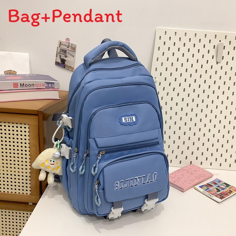 Nylon School Backpack With Design For Middle School Students And Laptop Storage