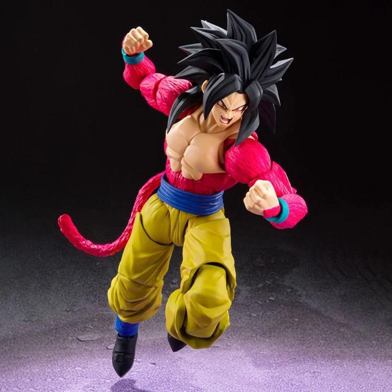 SHF Dragon Ball GT Figures Super Saiyan 4 Vegeta Son Goku Action Figure PVC Movable Collection 16cm Anime Goku Gogeta Model Toys