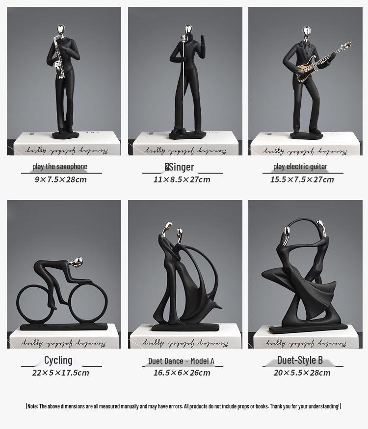 Nordic Music Band Figures: Creative Living Room & TV Cabinet Ornament