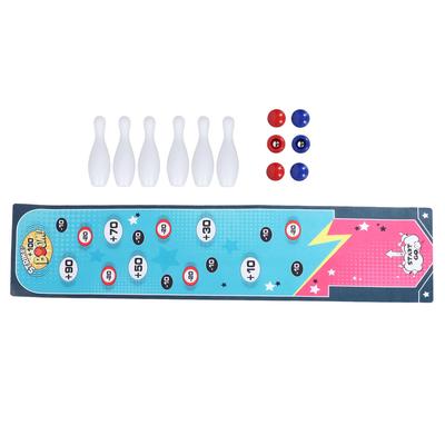 Tabletop Bowling Game for Kids Adults Educational Portable Bowling Toys Set Fun Family Games with 6