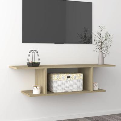 Vidaxl Hanging TV Cabinet, Sonoma Oak, 103X30X26.5 Cm, Board