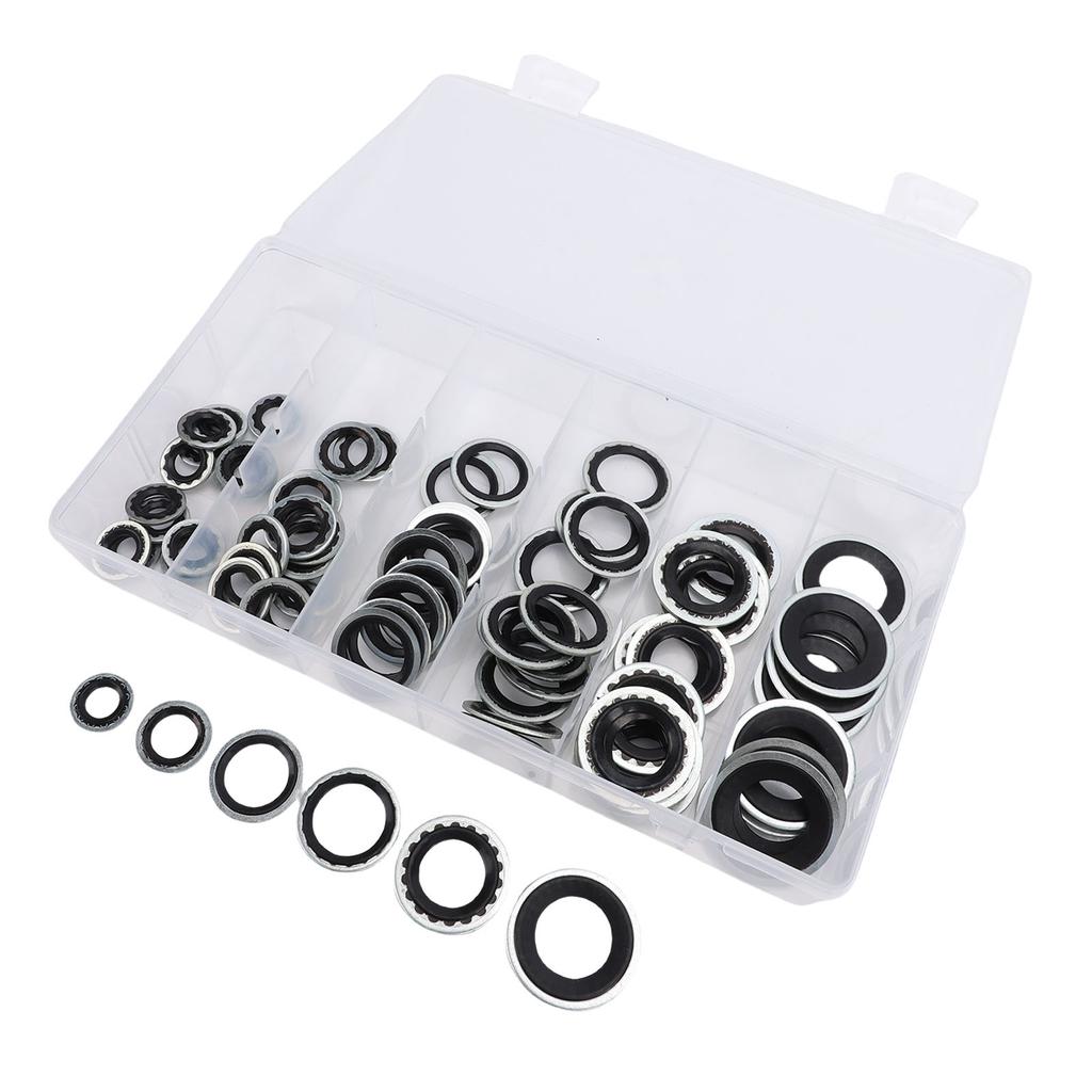 85PCS AC     Washers Kit 6 Size AC System   Gasket   Assortment Set ID 8mm-17.5mm