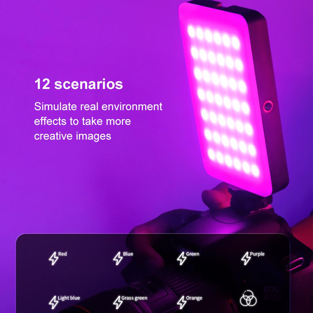 Bærbar Trefarget Fylllys For selfies Mobiltelefon Direktestrømming Skjønnhetsbelysning RGB Fullfarge Speilreflekskamera Fotografering