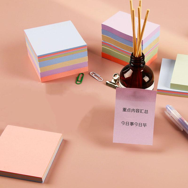 100Sheets Sticky Notes Pads Posits Stationery Paper Stickers Posted It Memo Notepad Notebook School Office Message Color Sticker