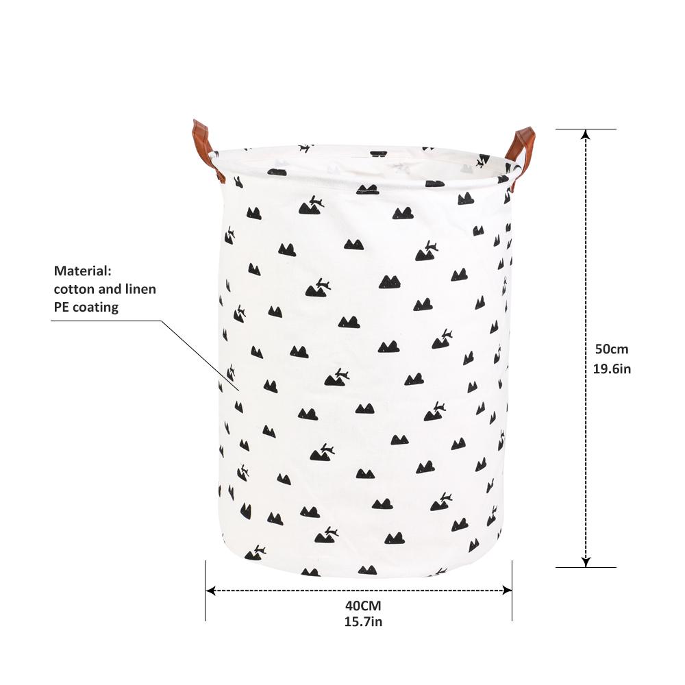 Grande Cesto de Roupa Suja À Prova D'Água Cesto de Armazenamento de Brinquedos Tecido de Linho de Algodão Cesto de Roupa Suja Portátil Organizador de Quarto