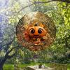 Dynamic Outdoor Windmill with Pumpkin and Autumn Leaf Decoration Infinite Rotation Wind Chime Classic Style for Yard Garden Home