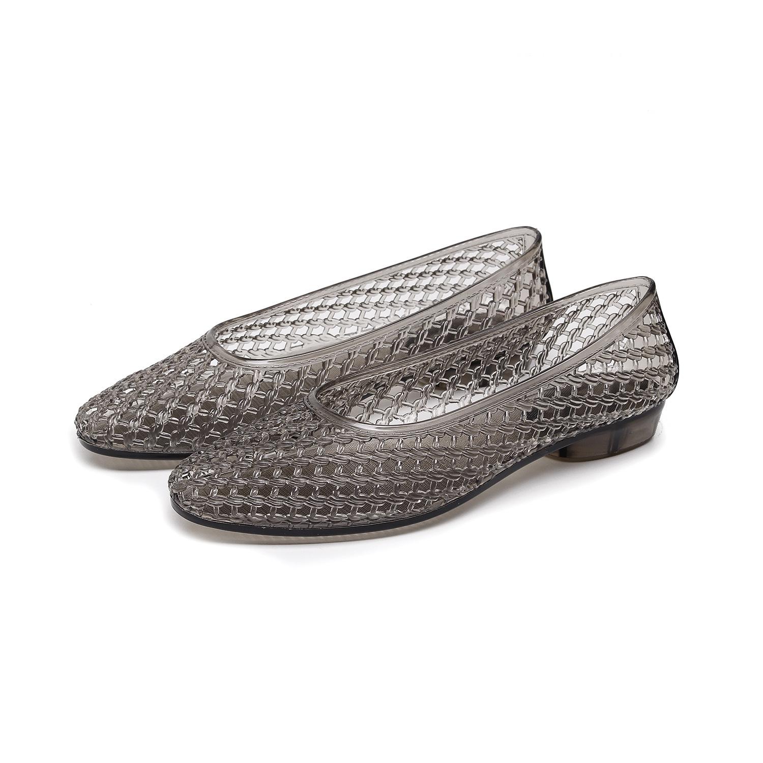 Korean Shallow Mesh Slip-On Women s Transparent Casual Sandals
