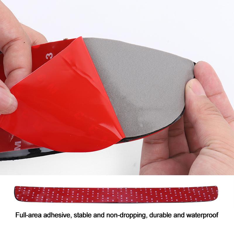 Protector universal de prag de portbagaj de mașină de 90 cm, autocolant pentru bandă de cauciuc, bară de protecție spate, bară de protecție împotriva zgârieturilor, neagră