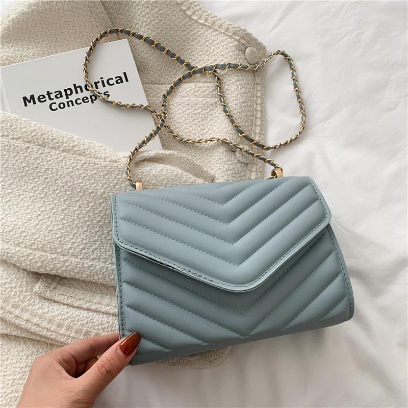Bag Women 2025 New Simple Design Trendy Internet Celebrity Fashion Chain Shoulder Messenger Bag Ins Casual Small Square Bag