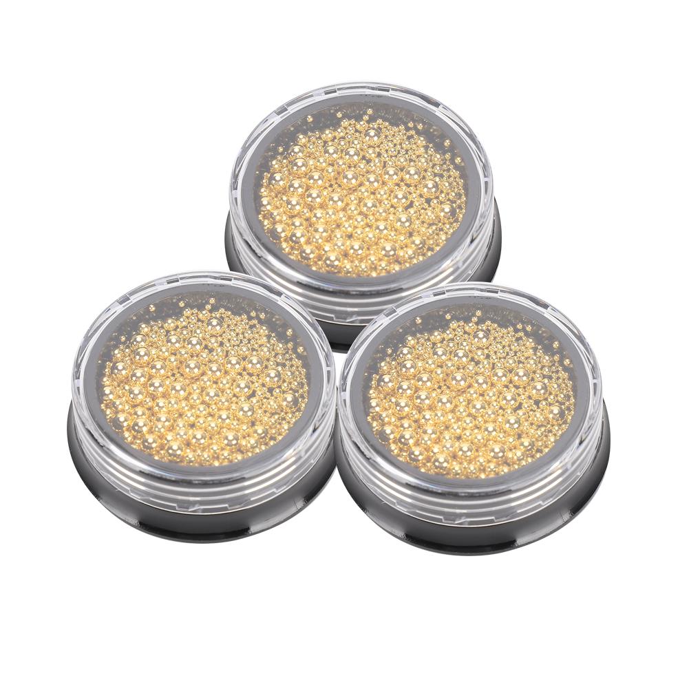 

3 Box Nail Art Fashionable Steel Ball Nail DIY Metal Micro Beads Manicure ToolGZ10