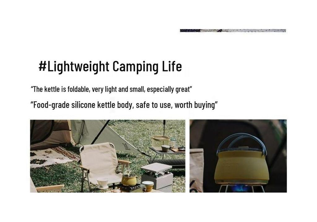 Large Capacity Outdoor Silicone Folding Kettle for Open Flame Boiling - Ideal Camping Cookware & Tableware