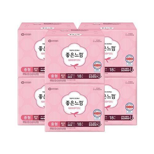 

Good Feel Original Ultra Wing Sanitary Napkin 6-Pack Bundle (Choose 1 of 2 Sizes) (Medium/Large) Good Feel Ultra Wing Medium 18Px6