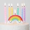 Romantic Rainbow Spiral Candle Set for Creative Parties