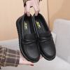 Mom shoes soft sole one pedal single shoes women's leather shoes flat non-slip kitchen work shoes casual Doudou shoes are not tired