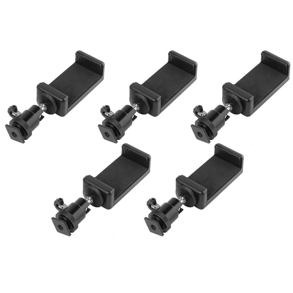 1-10Pcs Ball Head Hot Shoe Adapter Tripod Hot Shoe Pan Tilt Ball Head Mount Mobile Phone Clip 1/4 Screw for Camera Accessories