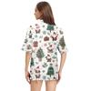 Women's Fashion Casual Lapel Short Sleeve Print Shirt Women's Button Up Tops