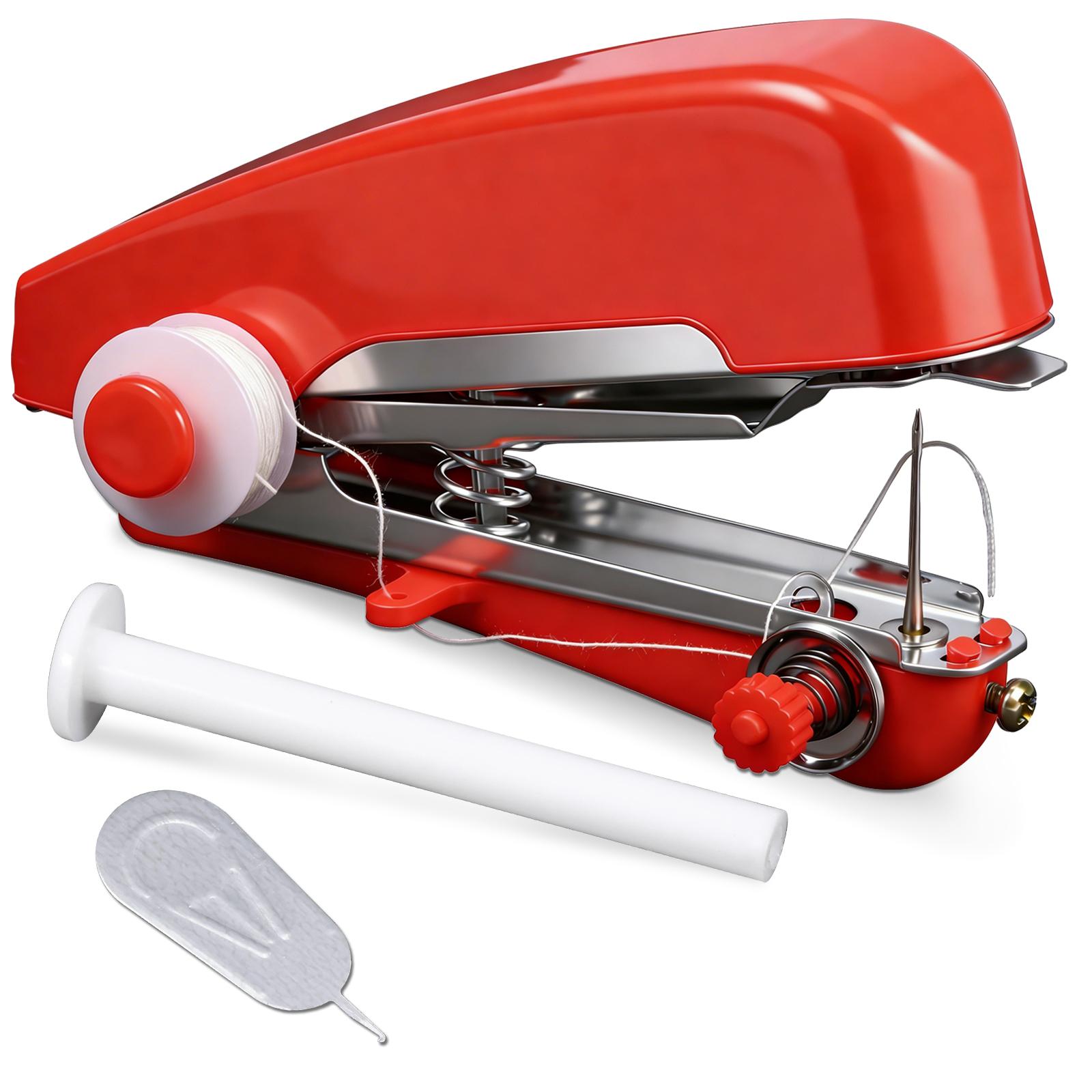 

1 Pc Mini Sewing Machine Portable Manual Sewing Machine DIY Manual Stitch Tools Cordless Stitch Machines for Travel Quick Stitch красный