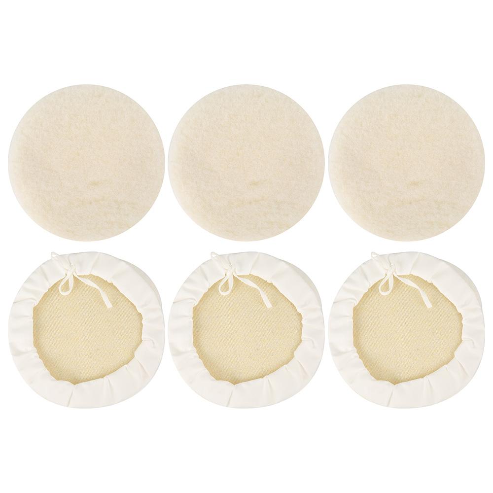

7 Inch Buffing Pads Polishing Bonnet Buffing Polishing Pads Synthetic Lambs Wool Car Bonnet Buffer Polisher Pad for Car Glass