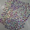 ZK Eco-Friendly Premium Crystal White Naked Diamond AB SS6-SS20 Flat Back Heat Fixed Glass Rhinestones 12 Facets for Wedding