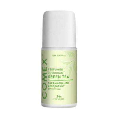 Grüner Tee Natürliches Bio-Roll-on-Deodorant. Ihre Haut bleibt 24 Stunden lang weich und geschützt.