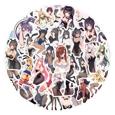 60 Bunny Girl Graffiti Stickers for DIY Mobile Phone and Desk Decoration