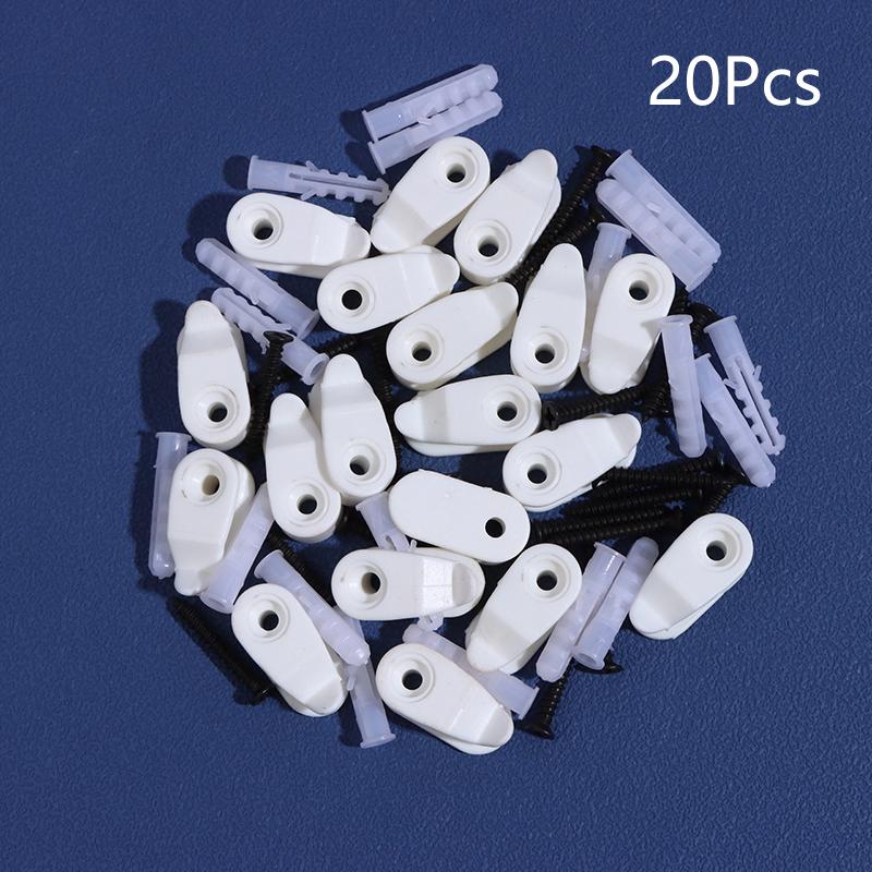 20Pcs Outdoor String Lights Clips Screw-In Plastic Hangers Lights Hanger Hooks For Plant Baskets String Lights Decoration