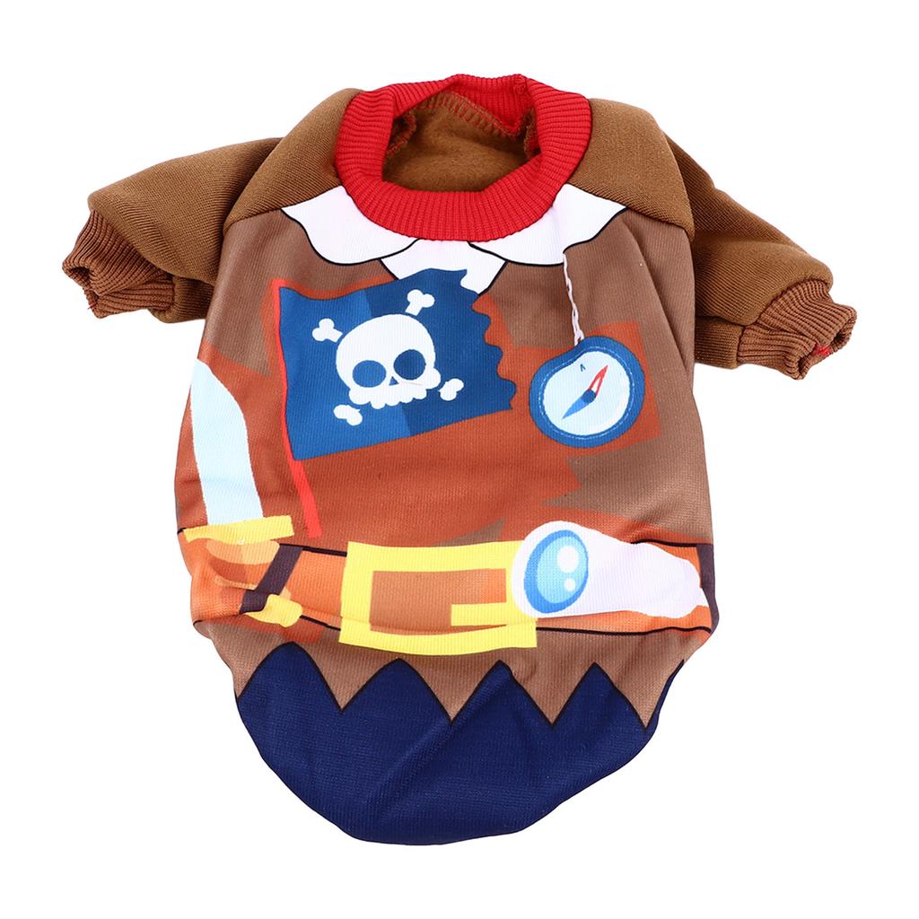 Halloween Hundeshirt Modisches Interessantes Totenkopfmuster Bequemes Welpen T-Shirt für Party Täglich M