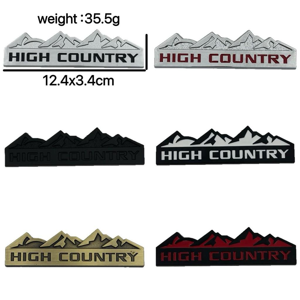 High Country Metal Car Emblem - Compatible with Chevrolet, Jeep, Dodge, Ford