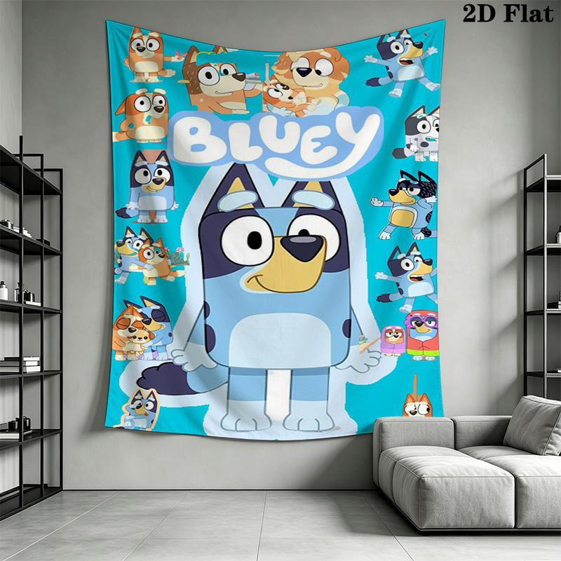 Bingo Friends Tapestry Fun Vibrant Decor Tapestry Wallmounted Background Cloth Work Of Art Home Decor Background Wall Hanging Cloth