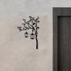 Metal Wall Art Sticker Bird Cage Modern Black Weatherproof Home Decor