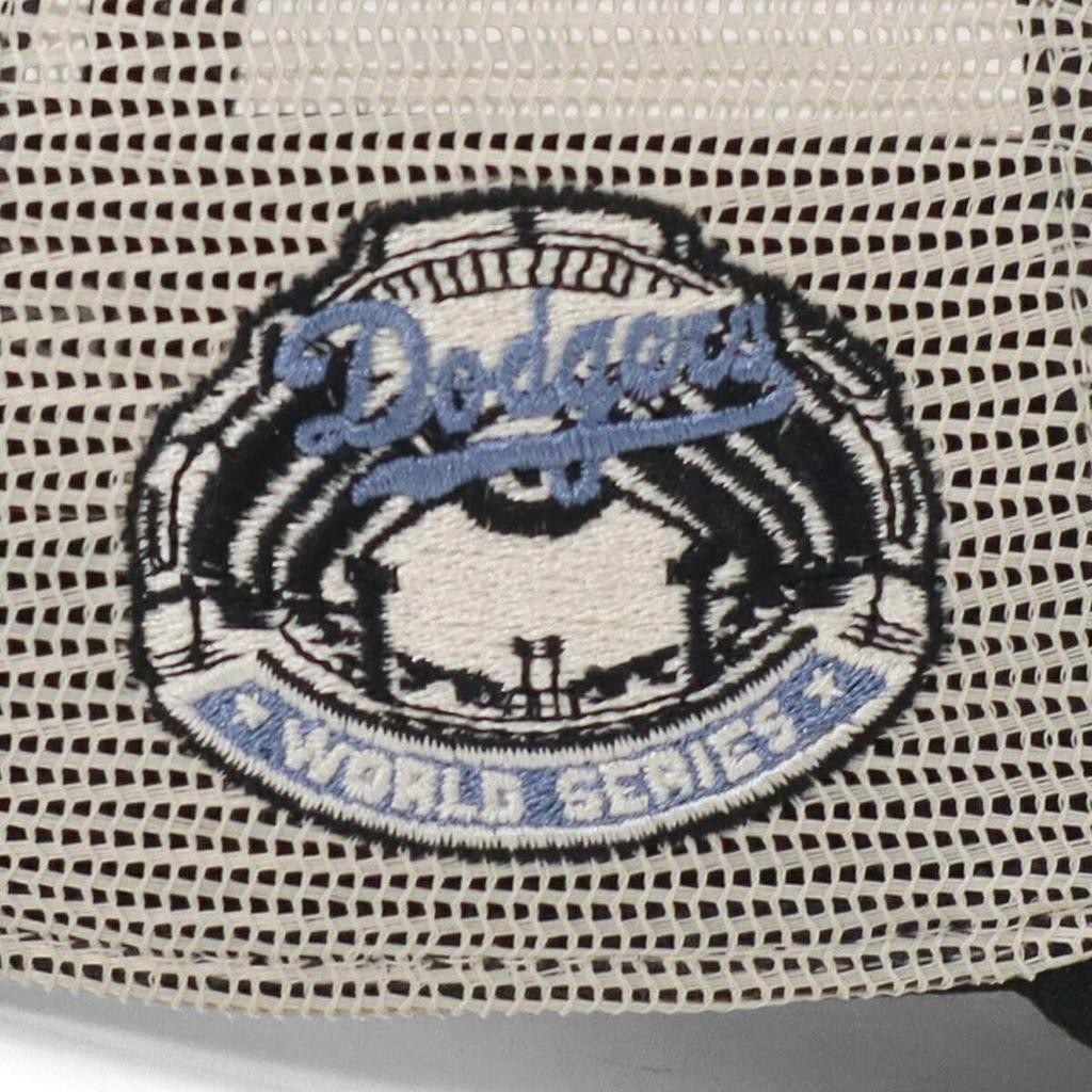 New Era MLB Mesh ONSPOTZ LA Free Trucker Cap with Black Side MLB Los Angeles Dodgers 9FORTYA-FRAME Cap, Exclusive, Stone/Black, Shipping, 9FORTY?