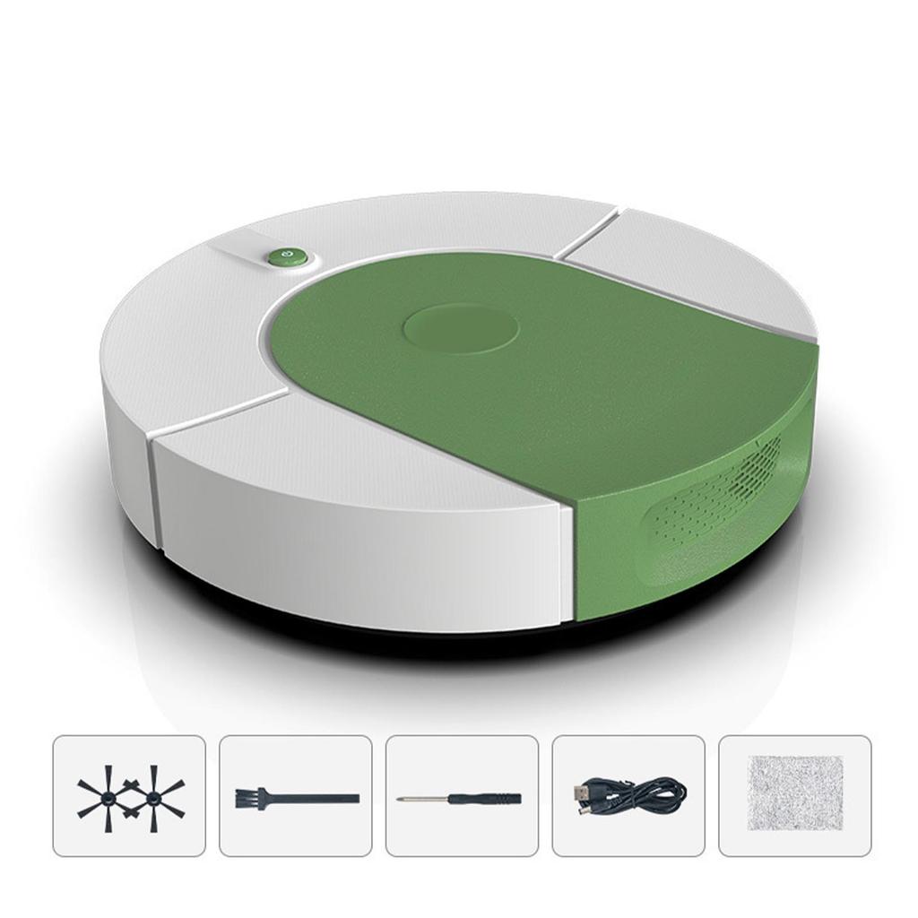 Robot Vacuum Cleaner Strong Suction Automatic USB Rechargeable Sweeping Robot For Ceramic Tiles Hard Floors Grey