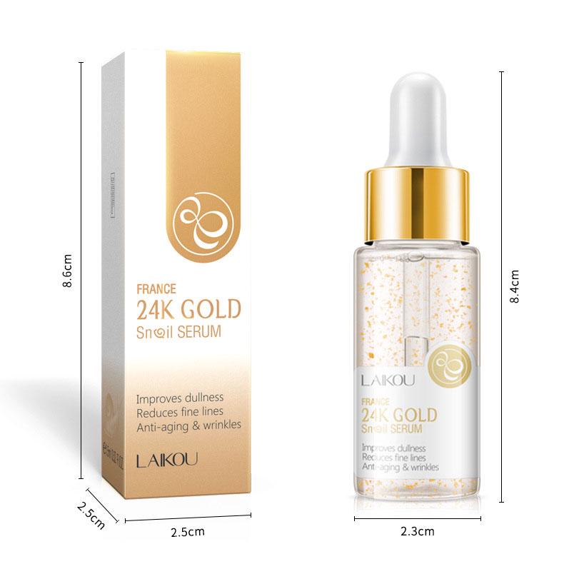 Anti-wrinkle Anti-Aging Serum with Snail and 24K Gold Moisturizing Serum with Extract 17ml