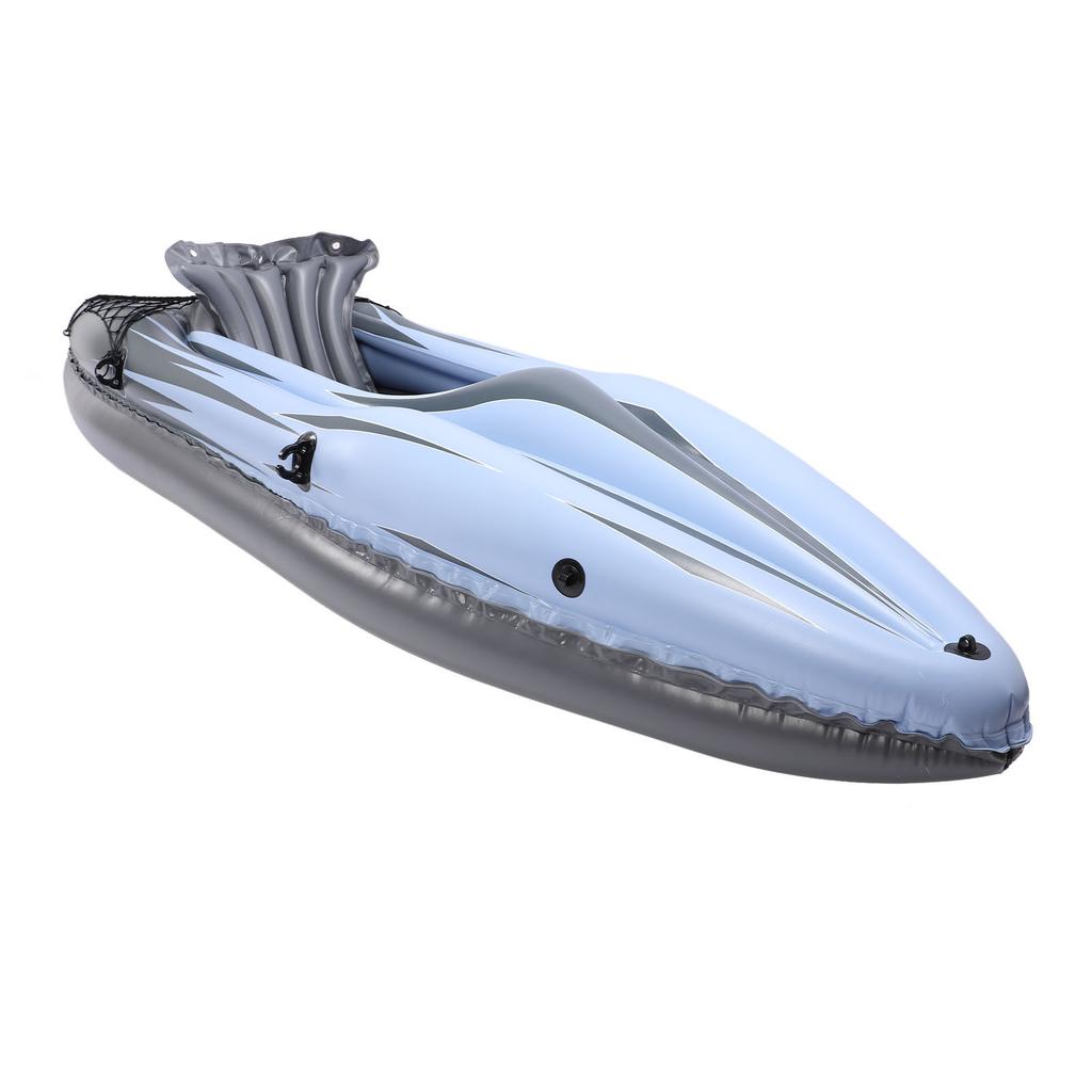 1 Person Inflatable Kayak Set PVC UV Proof Portable Blow Up Canoe Boat with Hand Pump Paddle Storage Bag for Fishing