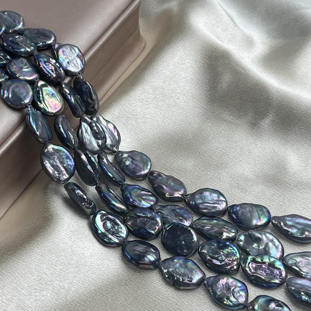 Drop-Shaped Black Baroque Pearl 15x20mm For Jewelry Making DIY Necklace Bracelet Earrings Accessory