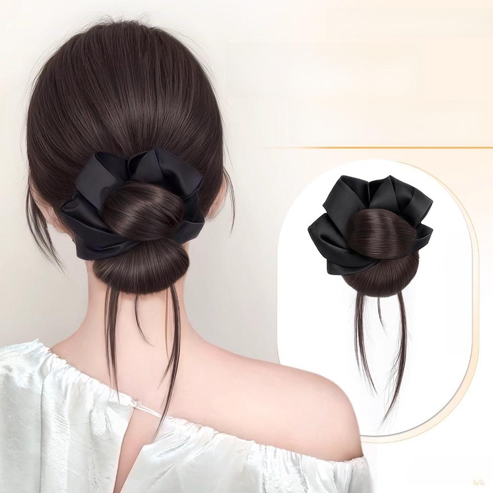 Synthetic Bun Head Wig with Hair Tie Wig Hair Clip New Hairpiece Hair Accessories
