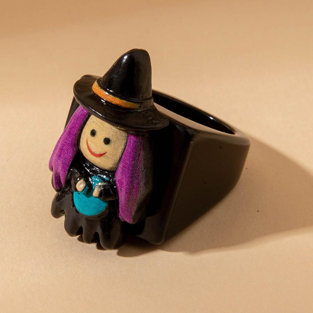 Halloween Creative Resin Ghost Pumpkin Ghost Ring Dark Easter Ring Girl
