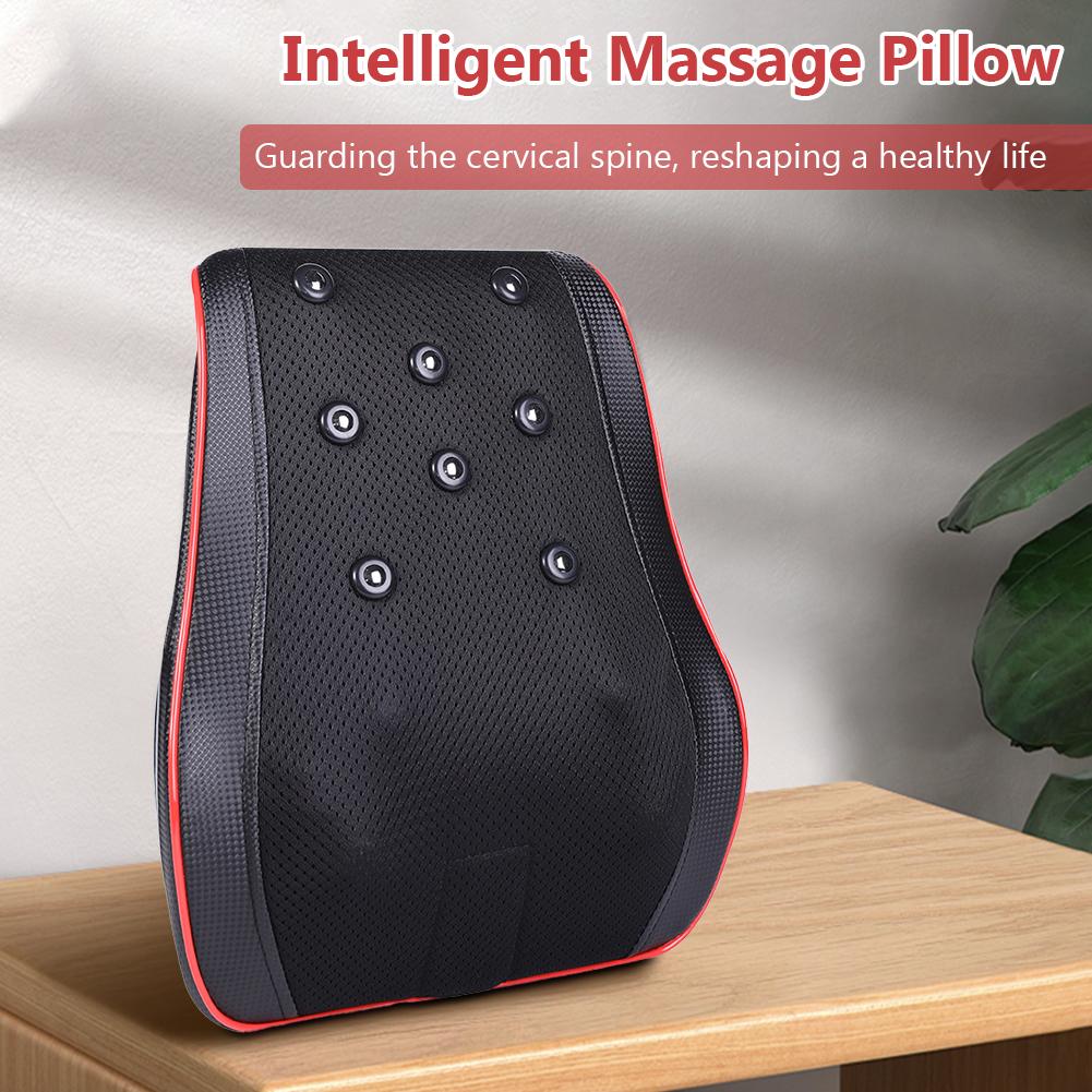 Heated Back Massager with Heat Neck Massage Pillow Adjustable Shoulder Massaging Tool with Remote Control for Neck Back Shoulder