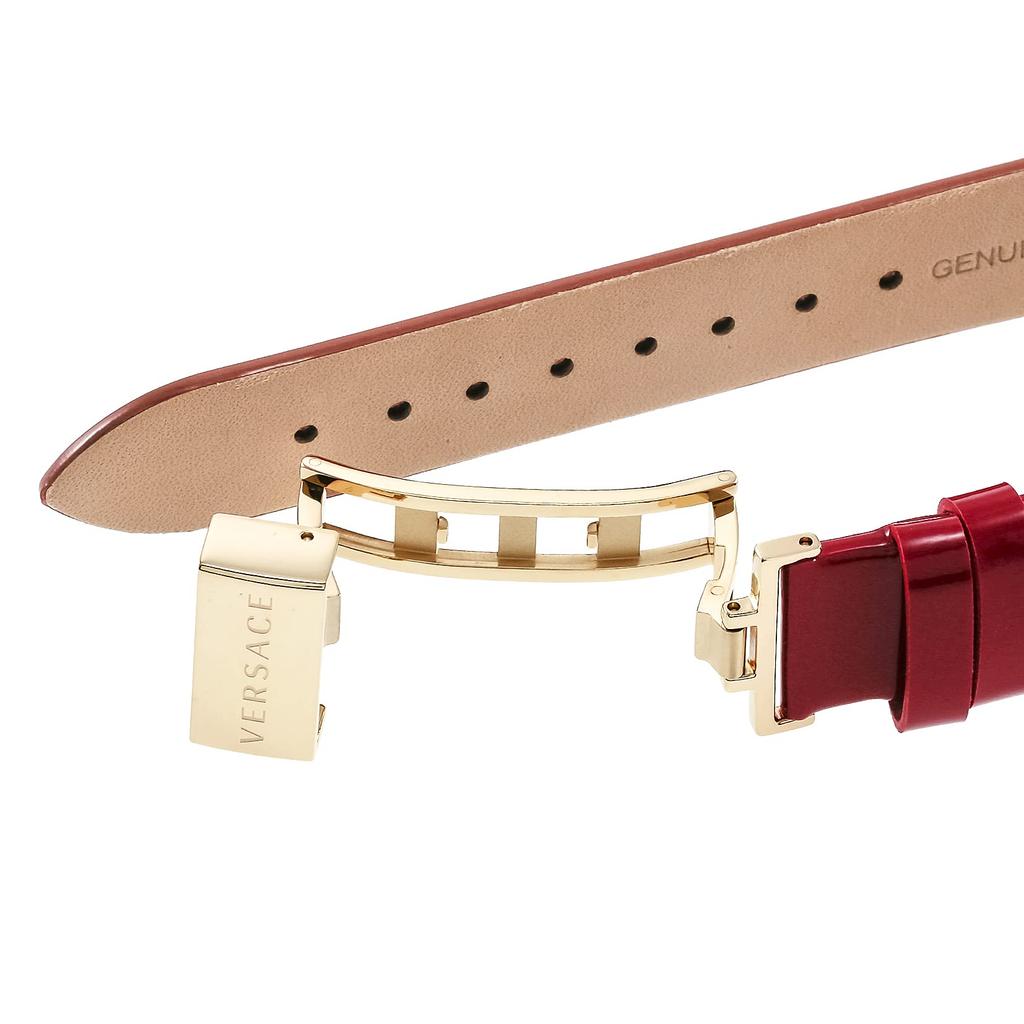 Hodinky MEANDER Červený ciferník Nerezová ocel Safírové sklo Quartz 34MM Švýcarské hodinky VELW00320 [Versace] Dámské [Položka]