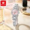 OLEVS 5887 Original Quartz Watches For Women Fashion Full Diamond Elegant Ladies Bracelet Wristwatches Waterproof Dress Watches