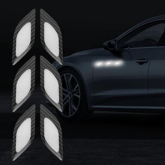 6pcs Reflective Stickers for Collision Protection In Cars & Motorcycles