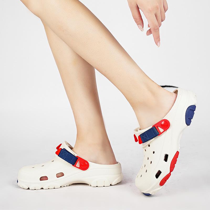 Men's Summer Outdoor Thick Sole Height-Boosting Closed Toe Breathable Non-Slip Beach Sandals