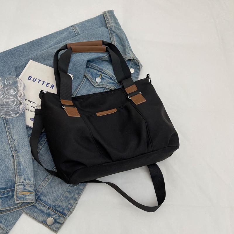 Sac à bandoulière grande capacité pour femme, fourre-tout en toile, sac de classe pour étudiante