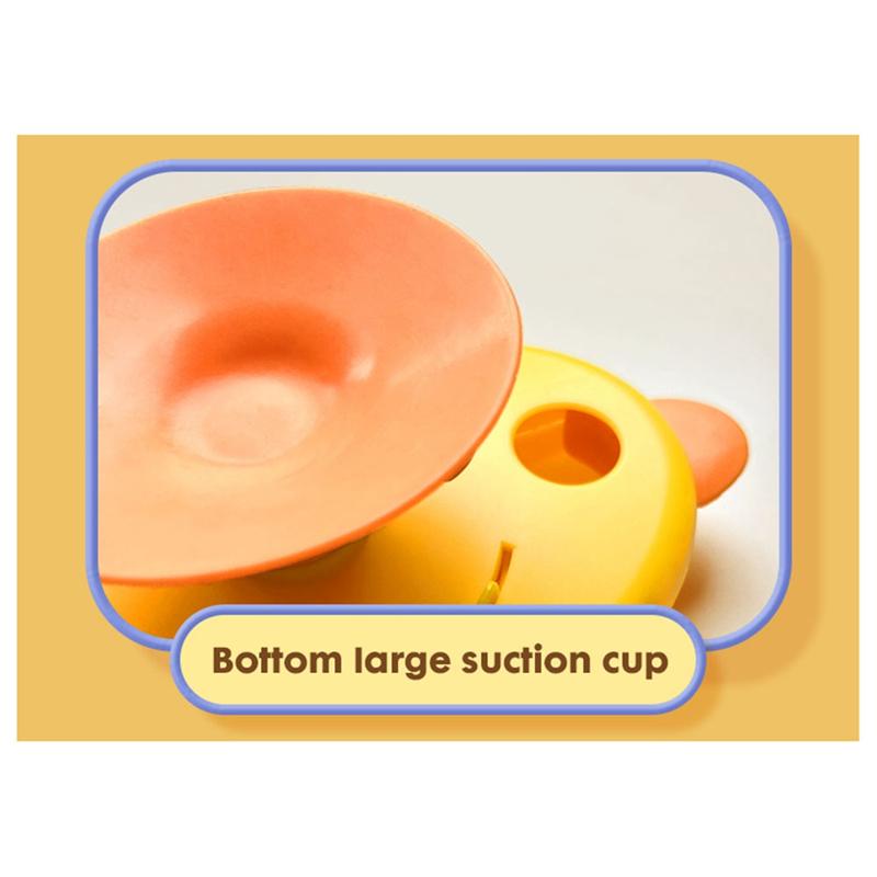 Cat Interactive Rotatable Cat Dog Leak Food For Pet Puzzle Relief Boredom Food Feeder Dispenser Yellow