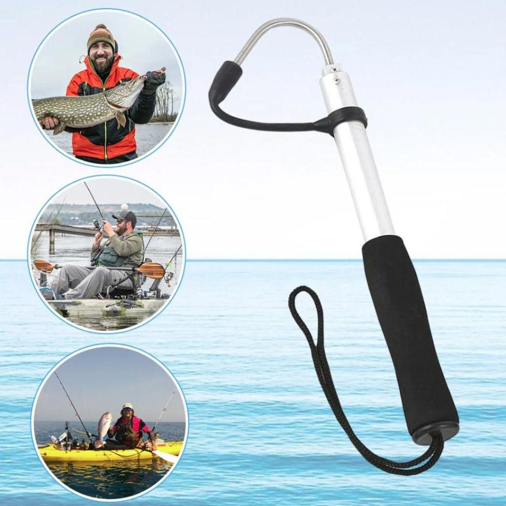 Stainless Steel Hook Fish Grippers Aluminum Zinc Zinc Alloy Pole Fishing Hook Pole  Sea Fishing