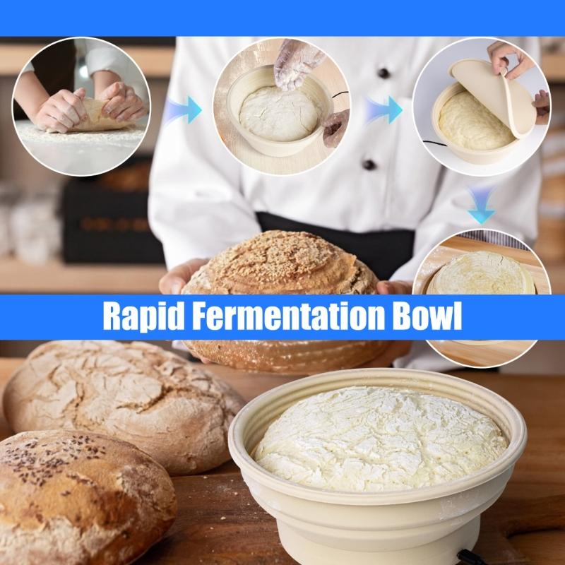 Innovative Silicone Banneton for Dough Proofing and Baking Sourdough Fermentation Bowl Professional Bread Bakeware